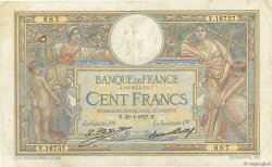 100 Francs LUC OLIVIER MERSON grands cartouches FRANCE  1927 F.24.06