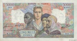 5000 Francs EMPIRE FRANÇAIS FRANCE  1946 F.47.56 TTB
