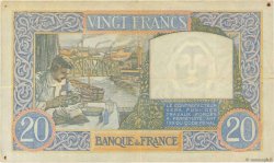 20 Francs TRAVAIL ET SCIENCE FRANCE  1940 F.12.04 TTB