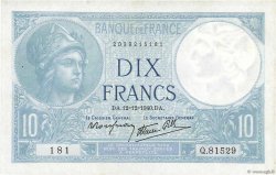 10 Francs MINERVE modifié FRANCE  1940 F.07.24