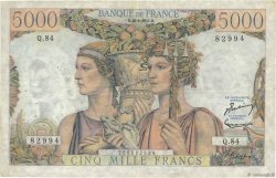 5000 Francs TERRE ET MER FRANCE  1951 F.48.05 TB à TTB