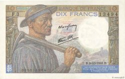 10 Francs MINEUR FRANCE  1941 F.08.02 SUP