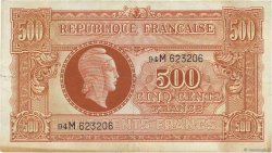 500 Francs MARIANNE fabrication anglaise FRANCE  1945 VF.11.02 TTB