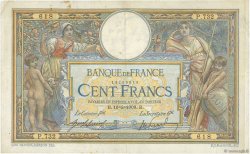 100 Francs LUC OLIVIER MERSON avec LOM FRANCIA  1909 F.22.02 q.MB