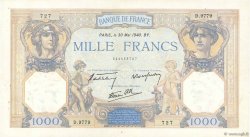 1000 Francs CÉRÈS ET MERCURE type modifié FRANCE  1940 F.38.48 TTB+