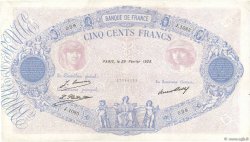 500 Francs BLEU ET ROSE FRANCE 1928 F.30.31