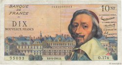 10 Nouveaux Francs RICHELIEU FRANCE  1961 F.57.15 TTB