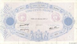 500 Francs BLEU ET ROSE modifié FRANCE  1937 F.31.05 B