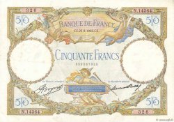 50 Francs LUC OLIVIER MERSON type modifié FRANCIA  1933 F.16.04