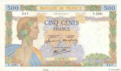 500 Francs LA PAIX FRANCE  1941 F.32.14 pr.SUP