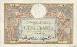100 Francs LUC OLIVIER MERSON type modifié FRANCE  1937 F.25.02 F+