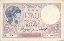 5 Francs FEMME CASQUÉE FRANCE  1933 F.03.17 pr.TTB