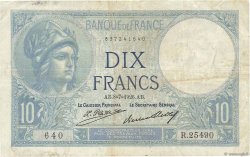 10 Francs MINERVE FRANCE  1926 F.06.10 TB