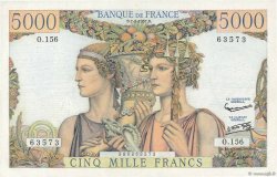 5000 Francs TERRE ET MER FRANCIA  1957 F.48.13