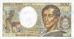 200 Francs MONTESQUIEU FRANCE  1988 F.70.08 pr.SUP