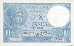 10 Francs MINERVE modifié FRANCE  1939 F.07.08 TTB+