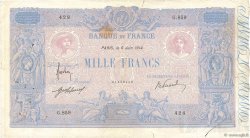 1000 Francs BLEU ET ROSE FRANCE  1914 F.36.28 pr.TB
