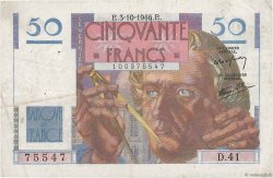 50 Francs LE VERRIER FRANCE  1946 F.20.06 VF-