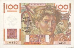 100 Francs JEUNE PAYSAN FRANCE  1947 F.28.15 TTB+