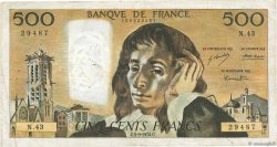 500 Francs PASCAL FRANCE  1974 F.71.11 TB