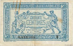 50 Centimes TRÉSORERIE AUX ARMÉES 1919 FRANCIA  1919 VF.02.05 q.BB