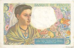 5 Francs BERGER FRANKREICH  1943 F.05.04 VZ+