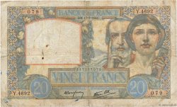 20 Francs TRAVAIL ET SCIENCE FRANCE  1941 F.12.16 B
