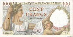 100 Francs SULLY FRANCE  1940 F.26.33 VF-