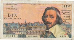 10 Nouveaux Francs RICHELIEU FRANCIA  1960 F.57.11 q.MB