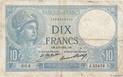 10 Francs MINERVE FRANCE  1931 F.06.15 pr.TB