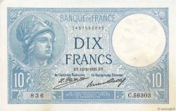 10 Francs MINERVE FRANCIA  1931 F.06.15 q.AU