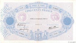 500 Francs BLEU ET ROSE modifié FRANCE  1939 F.31.39