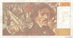 100 Francs DELACROIX imprimé en continu FRANCE  1991 F.69bis.03c2 TB