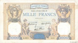 1000 Francs CÉRÈS ET MERCURE type modifié FRANCE  1940 F.38.46 TTB