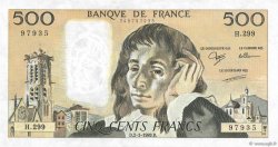 500 Francs PASCAL FRANCE  1989 F.71.41 pr.SUP