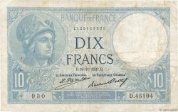 10 Francs MINERVE FRANCE  1927 F.06.12