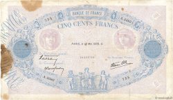 500 Francs BLEU ET ROSE modifié FRANCE  1939 F.31.32