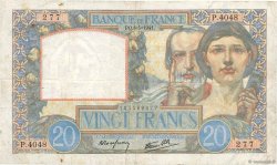 20 Francs TRAVAIL ET SCIENCE FRANKREICH  1941 F.12.14