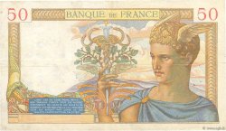 50 Francs CÉRÈS modifié FRANCE  1939 F.18.21 TB+