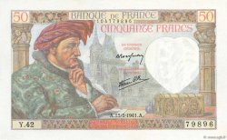 50 Francs JACQUES CŒUR FRANCIA  1941 F.19.07