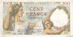 100 Francs SULLY FRANCE  1939 F.26.12 TTB