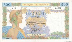 500 Francs LA PAIX FRANCE  1941 F.32.12 TTB+