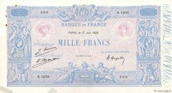1000 Francs BLEU ET ROSE FRANCE  1925 F.36.41 VF+