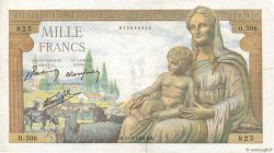 1000 Francs DÉESSE DÉMÉTER FRANCE  1942 F.40.02 TB+
