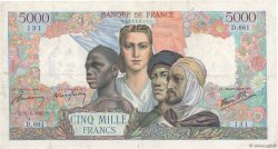 5000 Francs EMPIRE FRANÇAIS FRANCE  1945 F.47.28 pr.TTB