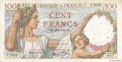 100 Francs SULLY FRANCE  1940 F.26.21 TTB