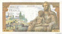 1000 Francs DÉESSE DÉMÉTER FRANCE  1942 F.40.06 pr.SPL