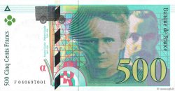500 Francs PIERRE ET MARIE CURIE FRANCE  1998 F.76.04 pr.SPL