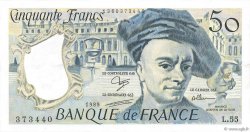 50 Francs QUENTIN DE LA TOUR FRANKREICH  1989 F.67.15 VZ+