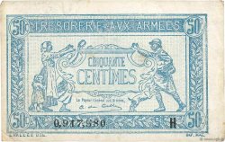 50 Centimes TRÉSORERIE AUX ARMÉES 1917 FRANCIA  1917 VF.01.08